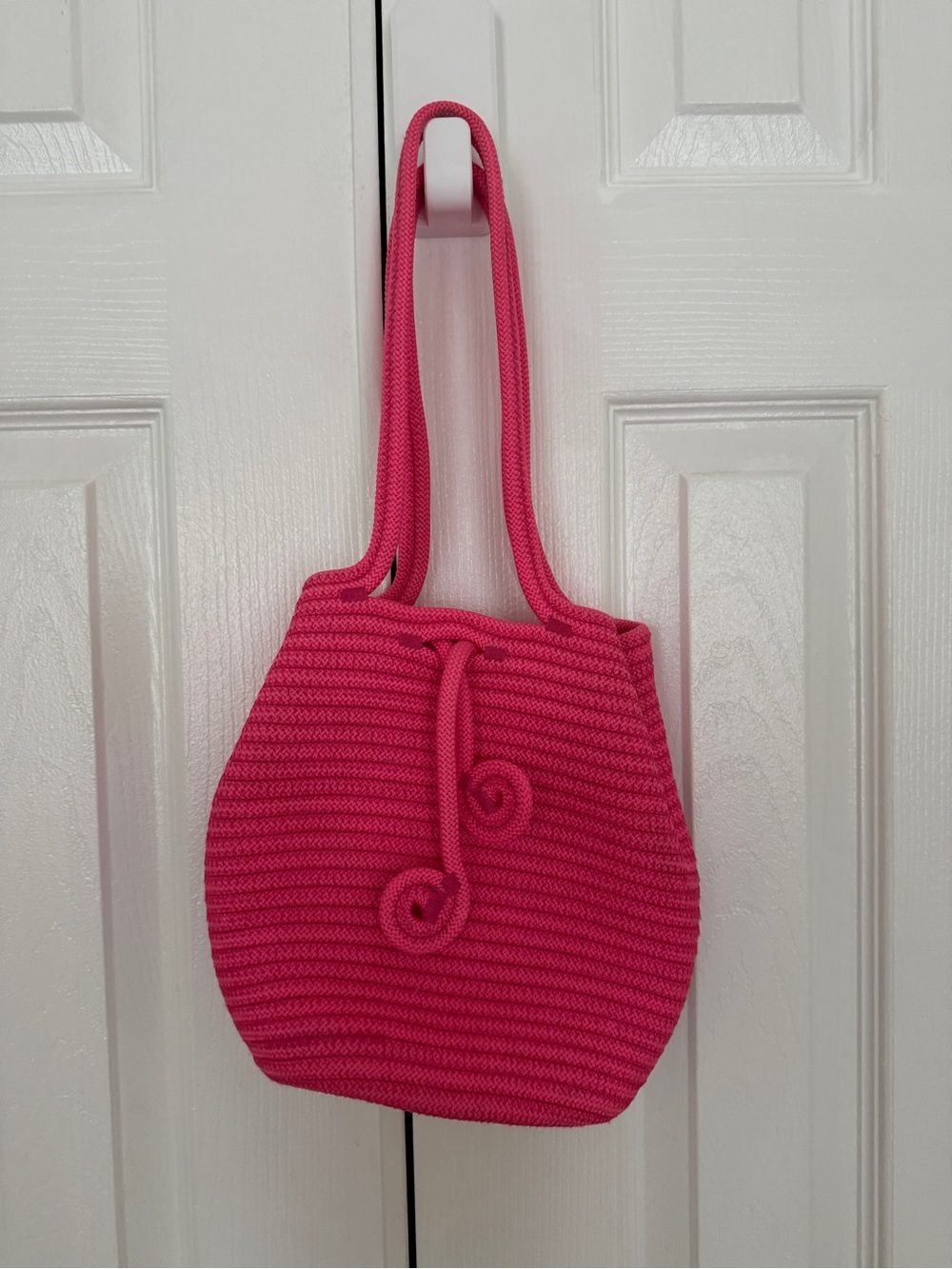 Bright Pink Handwoven Mini Shoulder Bag
